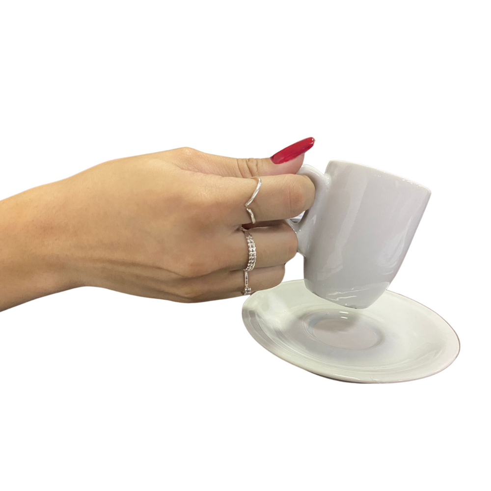 Xicara Café Biruta C/Pires 65ml - A Gourmet