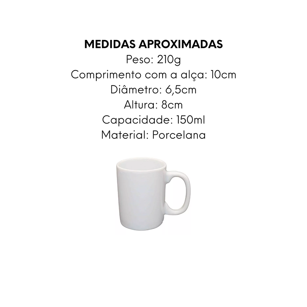 Caneca Porcelana 150ml BelaVista