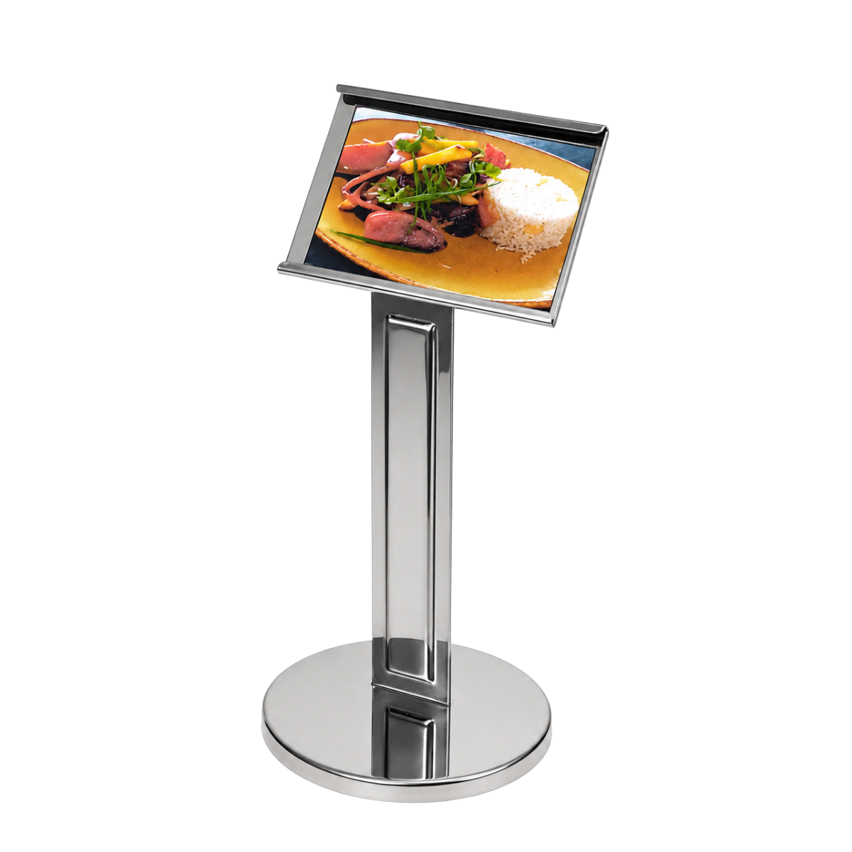 Display Mesa Identificação Grande Aço Inox