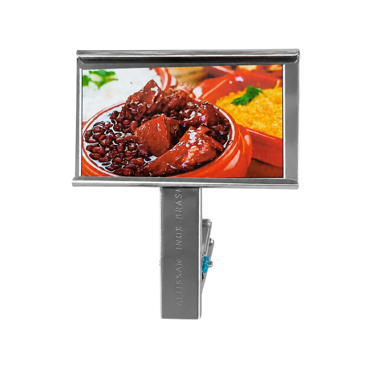 Identificação Display Bandeja Aço Inox