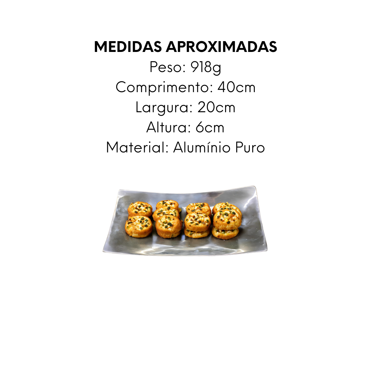 Centro de Mesa Dec Laurence Alumínio Puro - A Gourmet