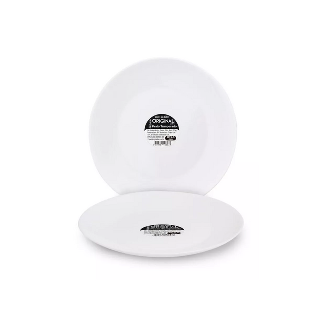 Prato Sobremesa Premium de Vidro Temperado Original Hover Image