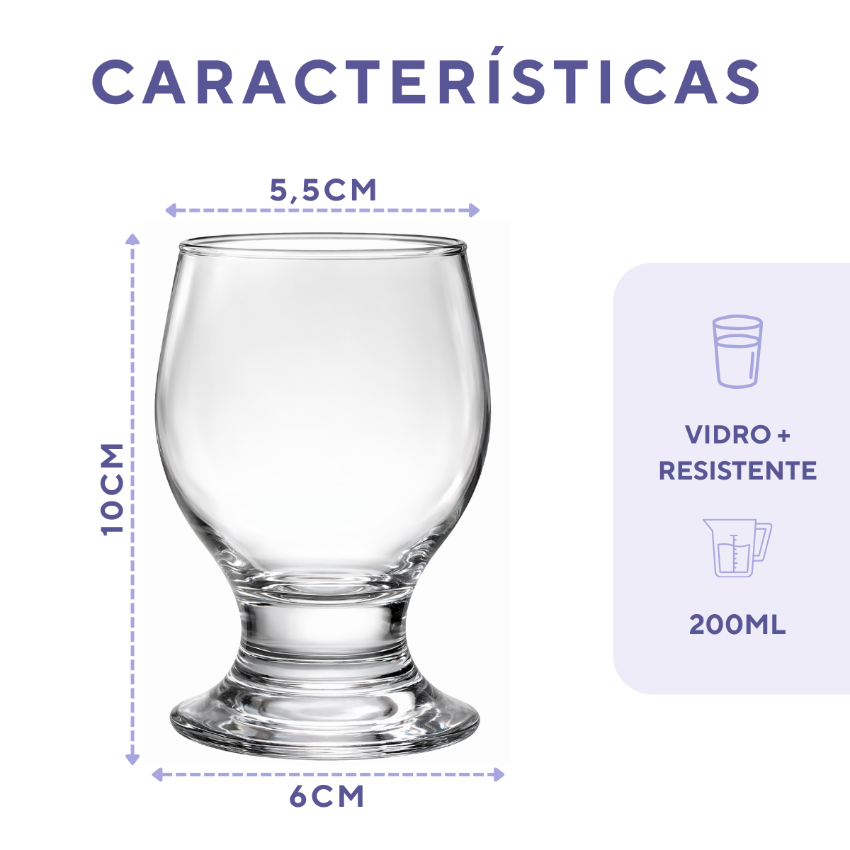 Taça Paulista Vidro 200ml