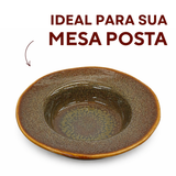 Prato Massa Cerâmica Refrátaria Romanha Wood