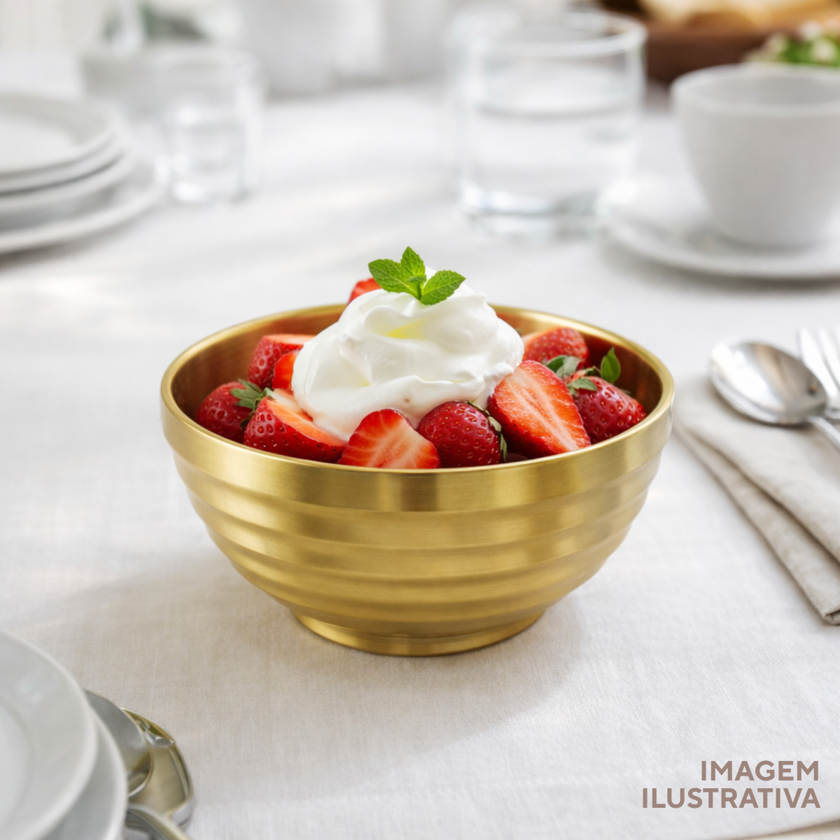 Tigela Bowl Dourado 250ml Servir