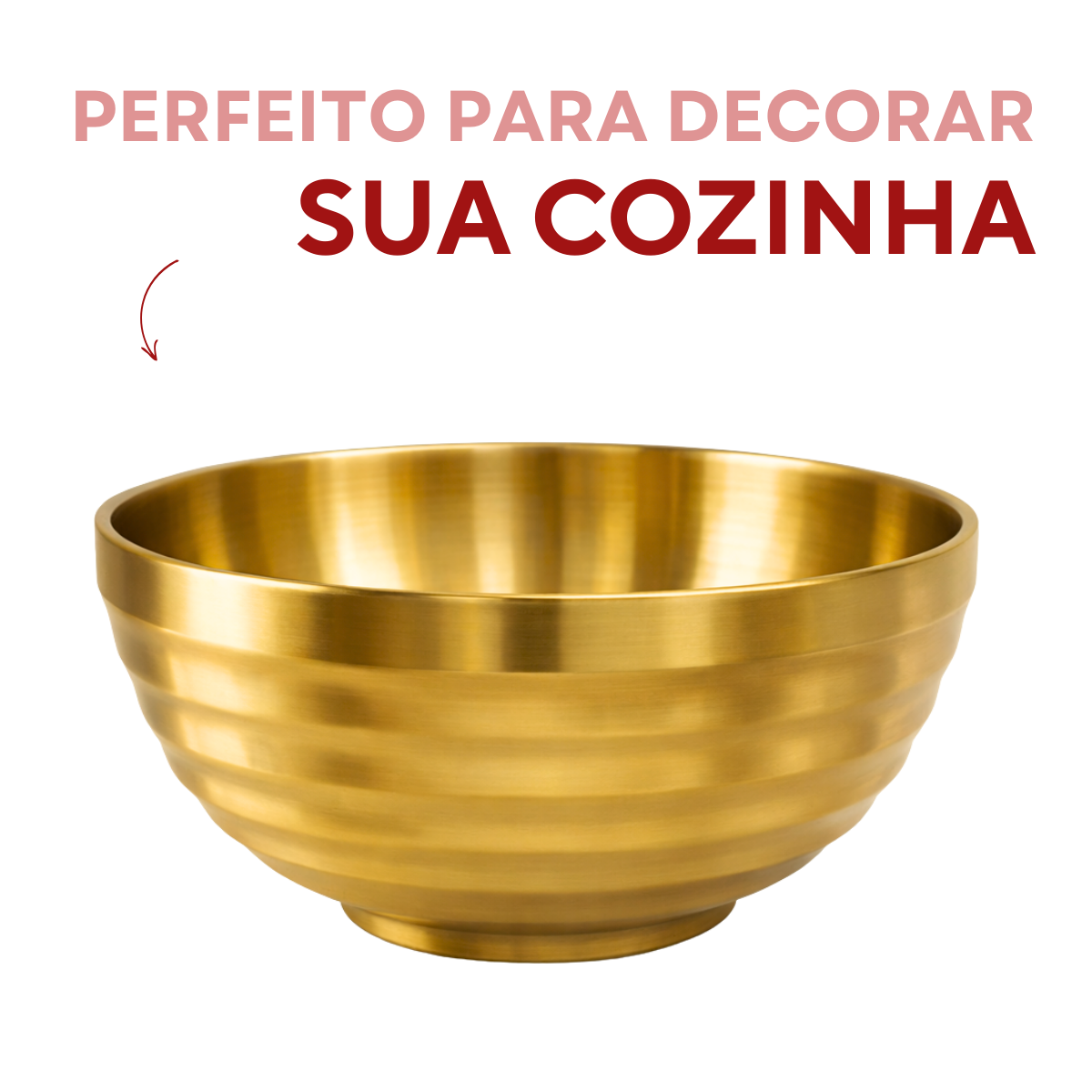 Tigela Bowl Dourado 250ml Servir