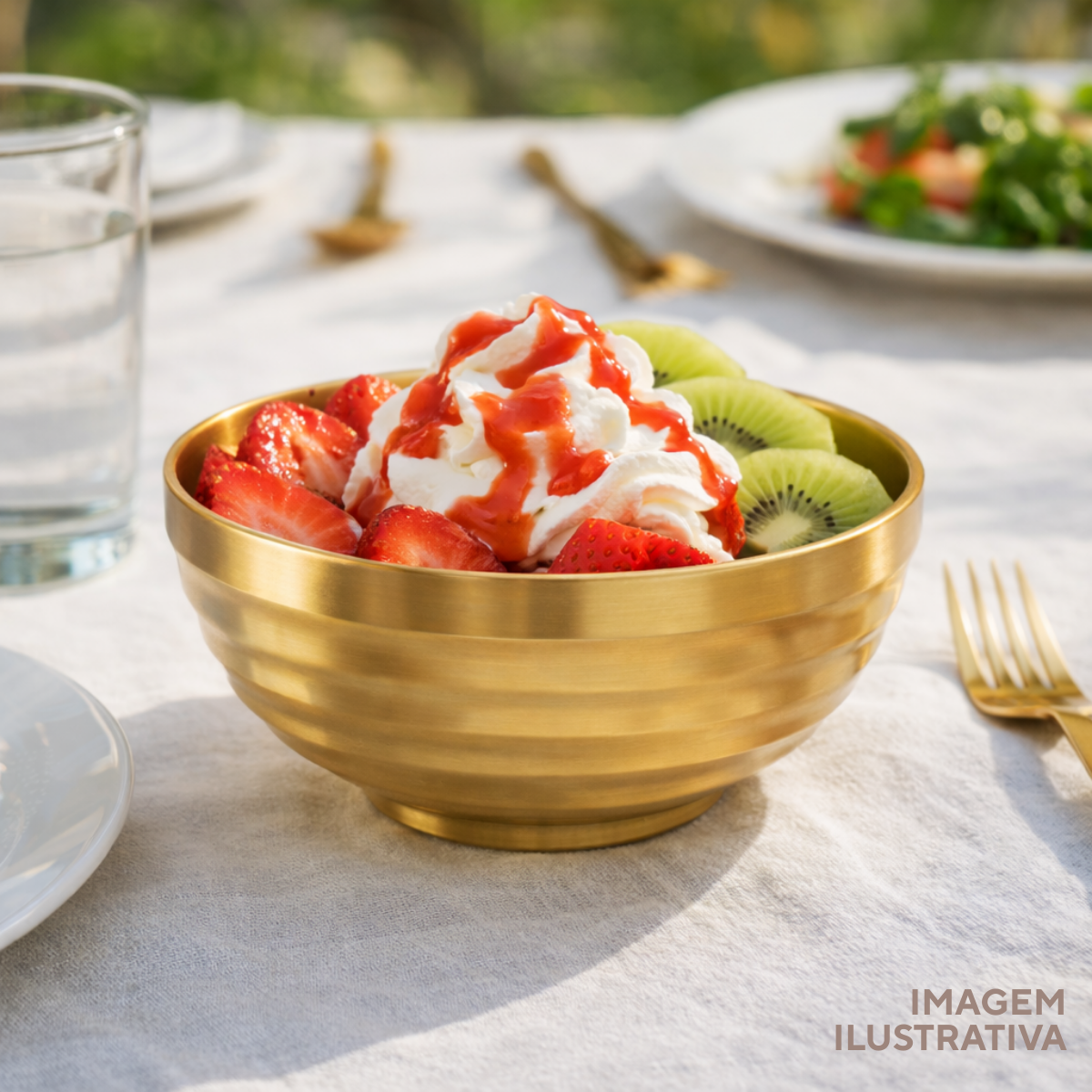 Tigela Bowl Dourado 250ml Servir