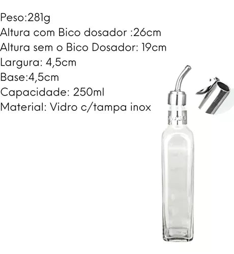 Galheteiro de Vidro 250ml Alissan