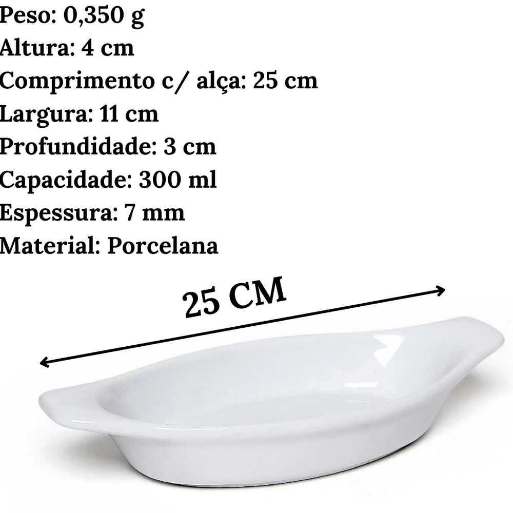 Travessa Lasanha em Porcelana 300ml BelaVista