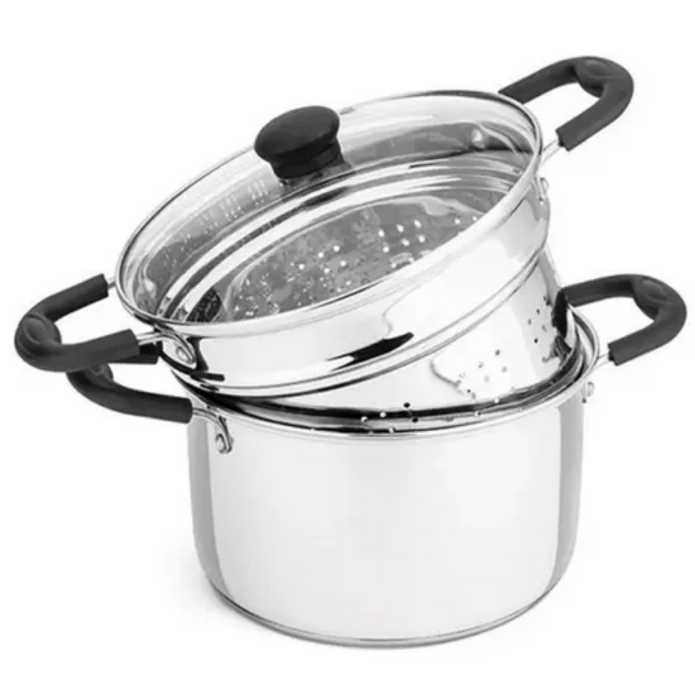 Espagueteira em aço inox 4,4L Fundo Triplo Hercules