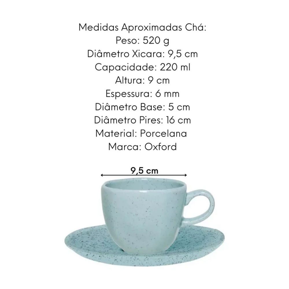 6 Xicara de Chá Blue Bay - A Gourmet