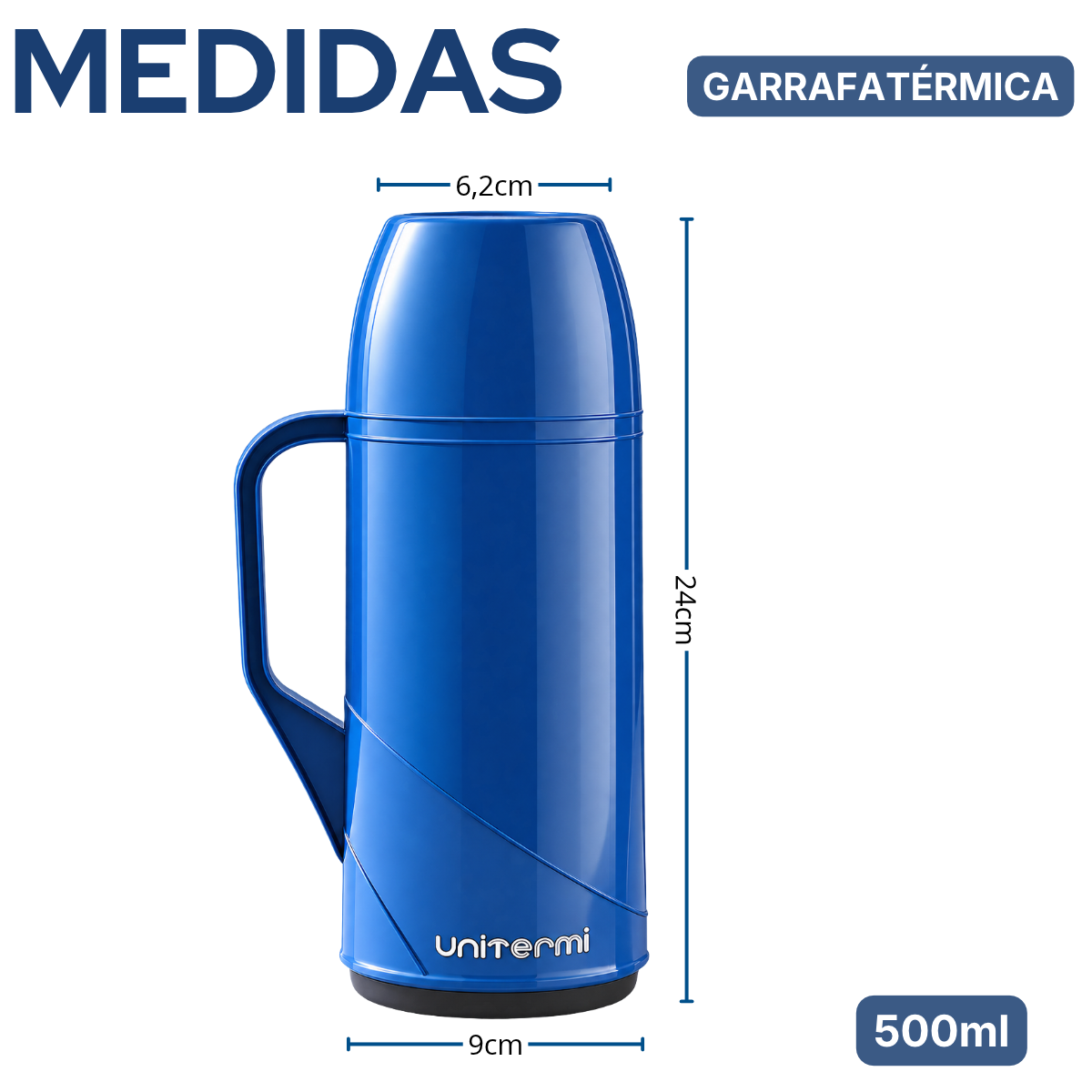 Garrafa Térmica Roma 500ml Azul