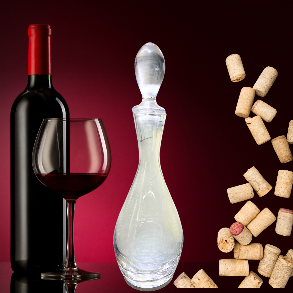 Decanter de Vinho 1L de Vidro A Gourmet