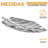 Travessa Folha Siena Alumínio Fundido 64,5cm