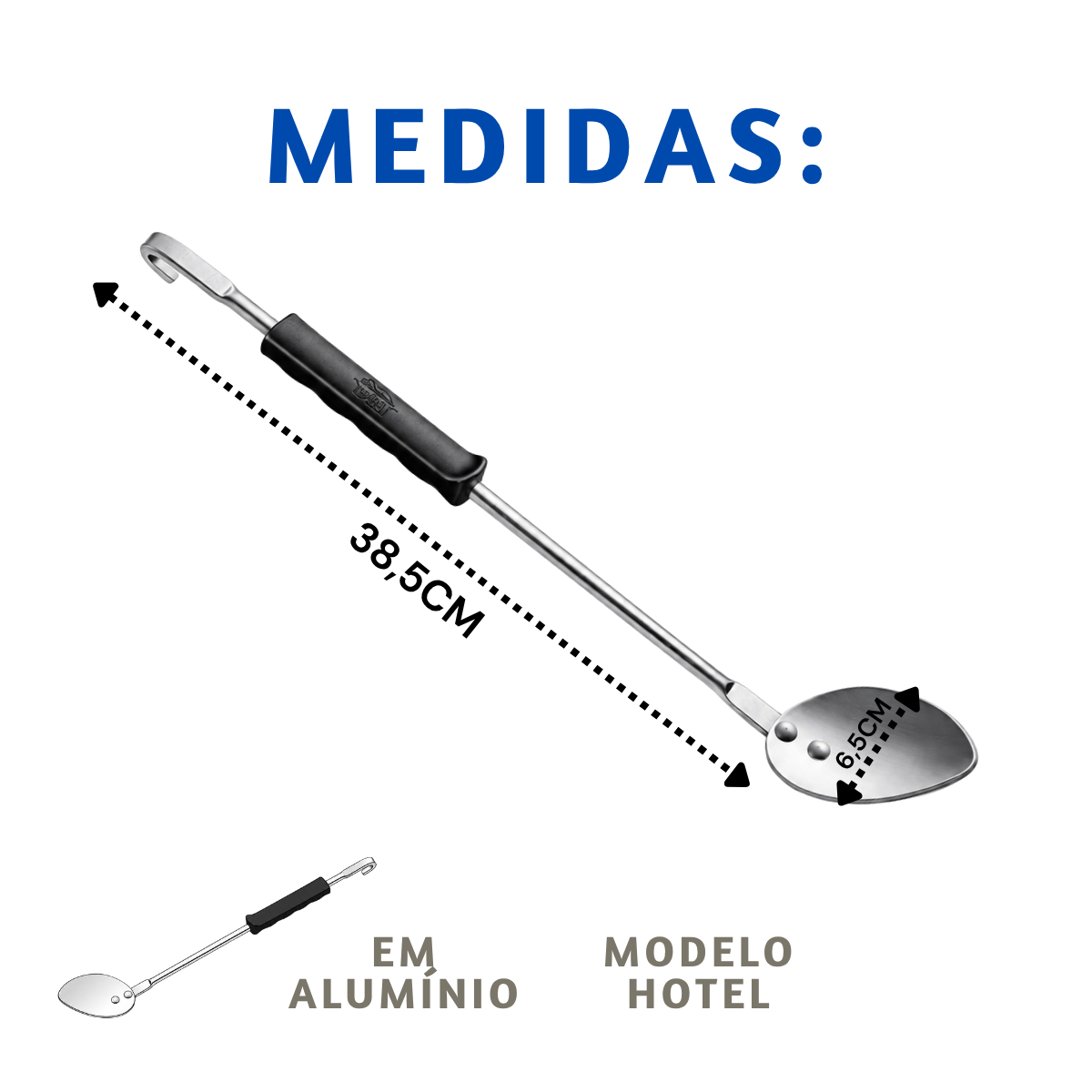 Colher Hotel Nº 0 com Cabo de Baquelite Profissional
