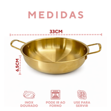 Panela Pergaminho Dourado Servir