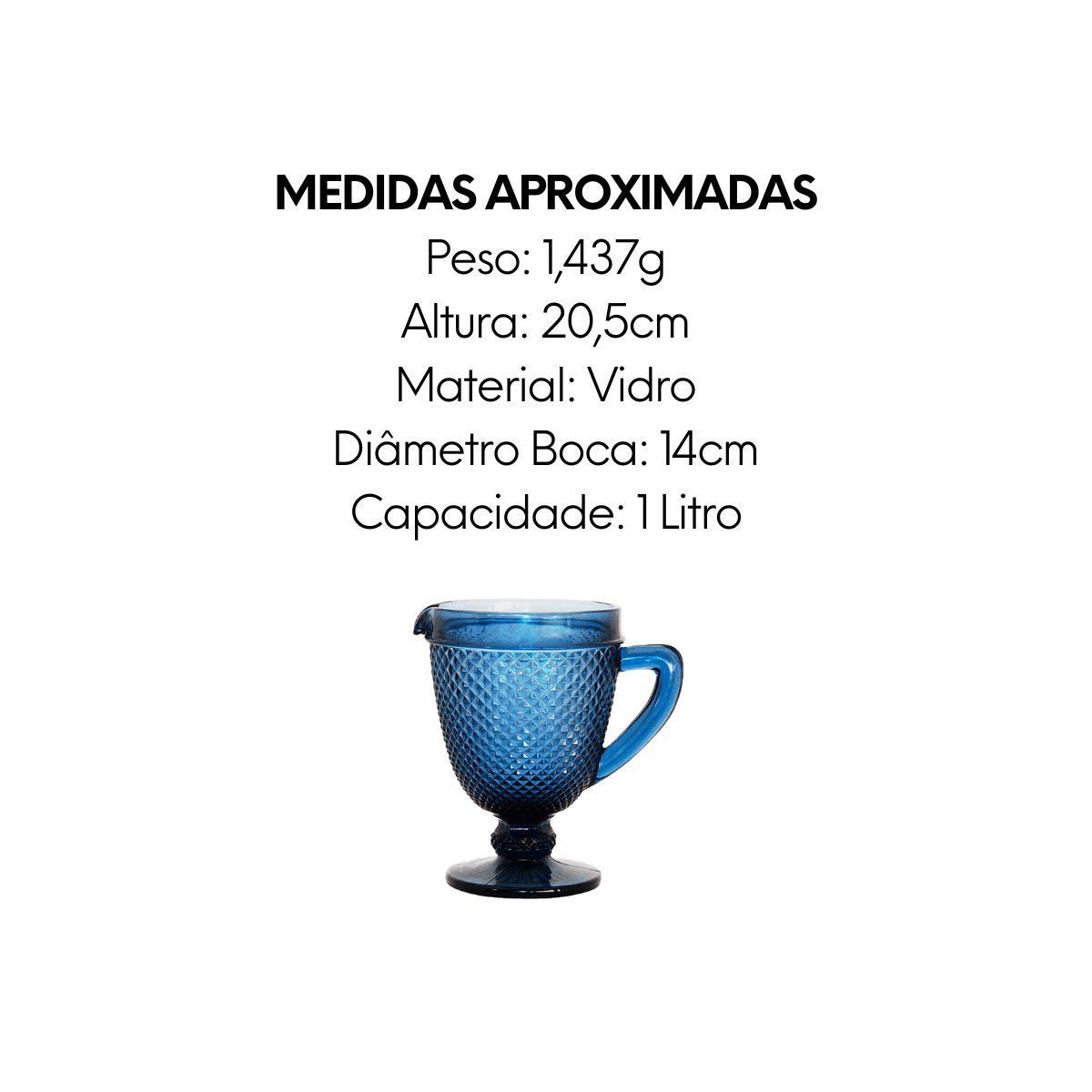 Jarra Azul de 1 Litro Verre Mimo Style