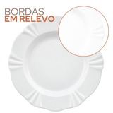 Prato Fundo Soleil Branco Oxford Porcelana 24cm