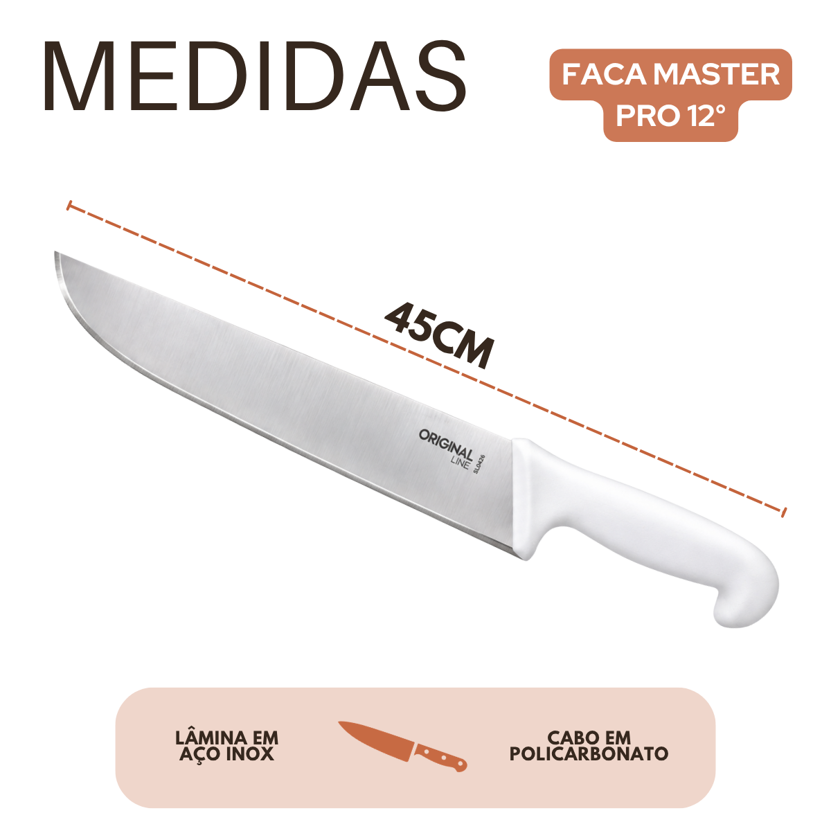 Faca Master Pro 12° Cheff