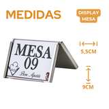 Mini Display de Mesa em Aço Inox