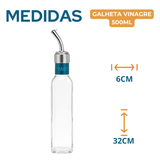 Galheteiro 500ml Vinagre Aço Inox