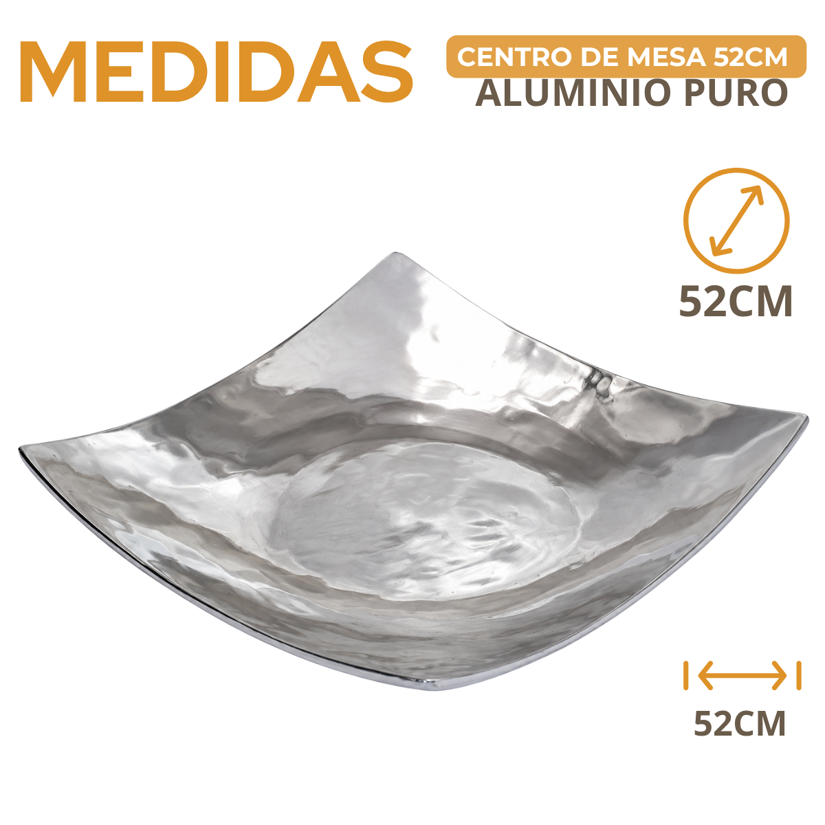 Centro de Mesa Paulino em Alumínio Fundido