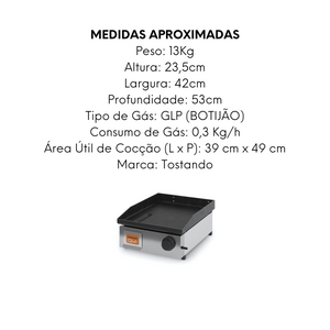 Chapa Bifeteira Slin 40cm - A Gourmet