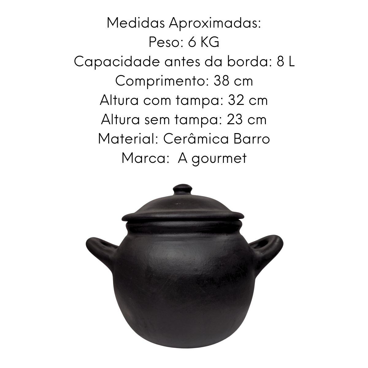 Caldeirão de Barro Capixaba N3 Artesanato Vilas Boa