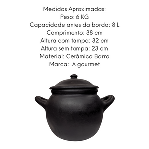 Caldeirão de Barro Capixaba N3 Artesanato Vilas Boa