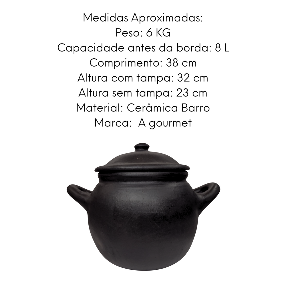 Caldeirão de Barro Capixaba N3 Artesanato Vilas Boa