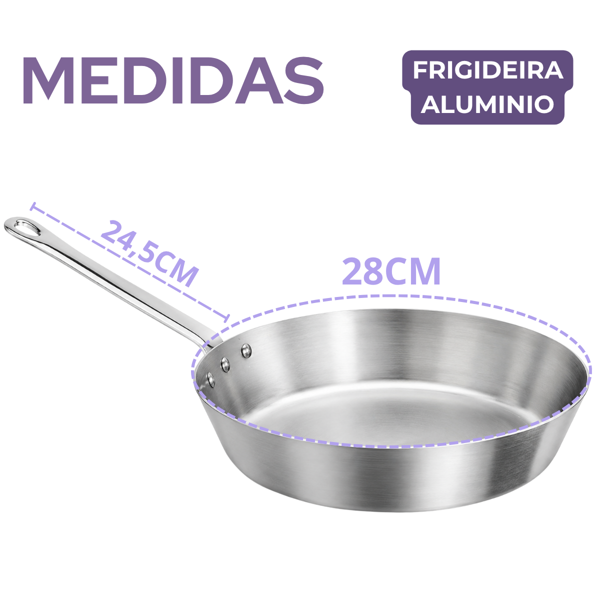Frigideira Hotel 28cm em Alumínio Profissional