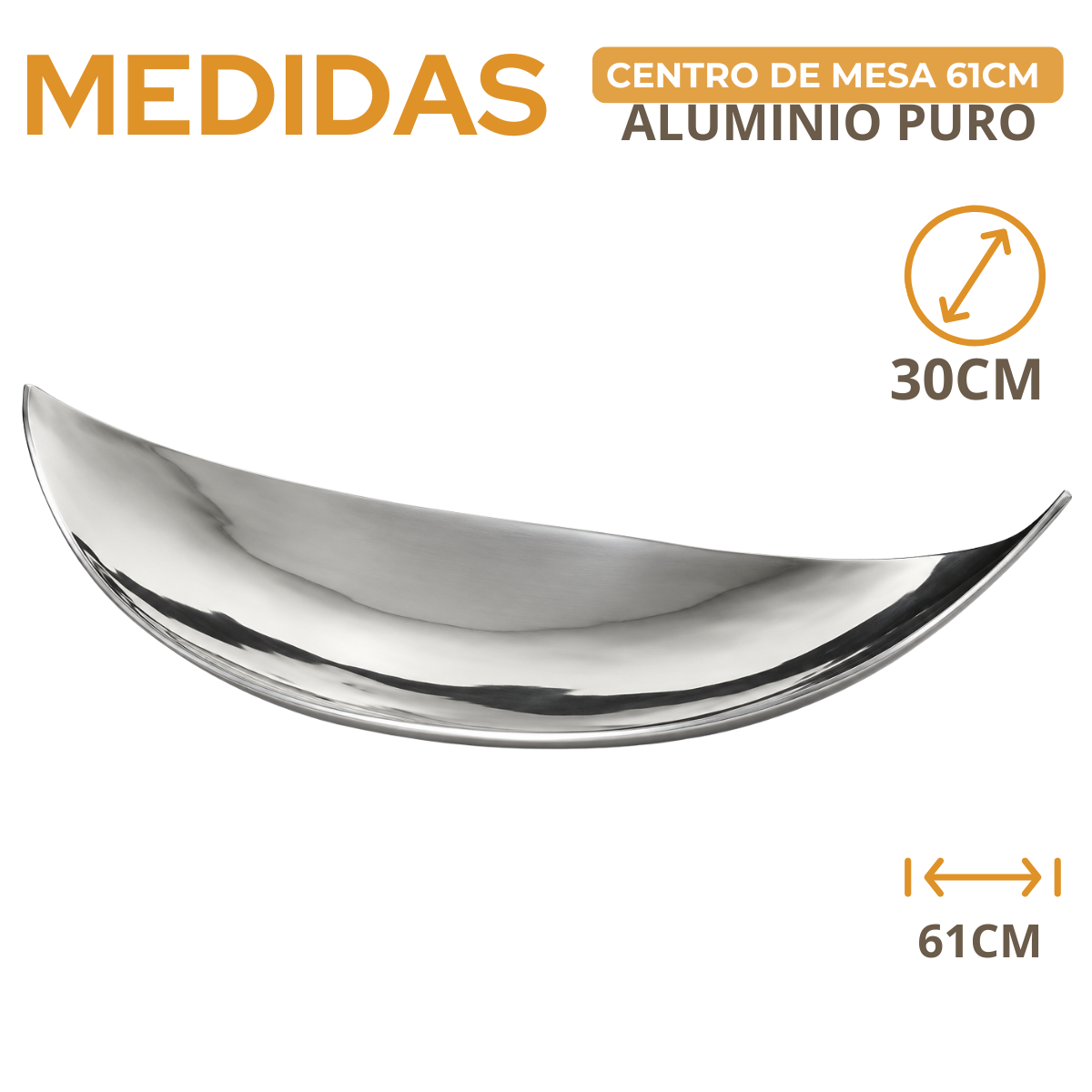 Travessa Ferronato em Alumínio Fundido 61cm para Buffet
