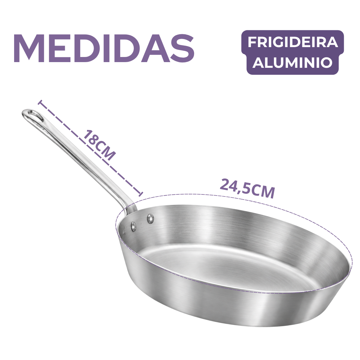 Frigideira Hotel N24 com Cabo de Alumínio 24cm 2L