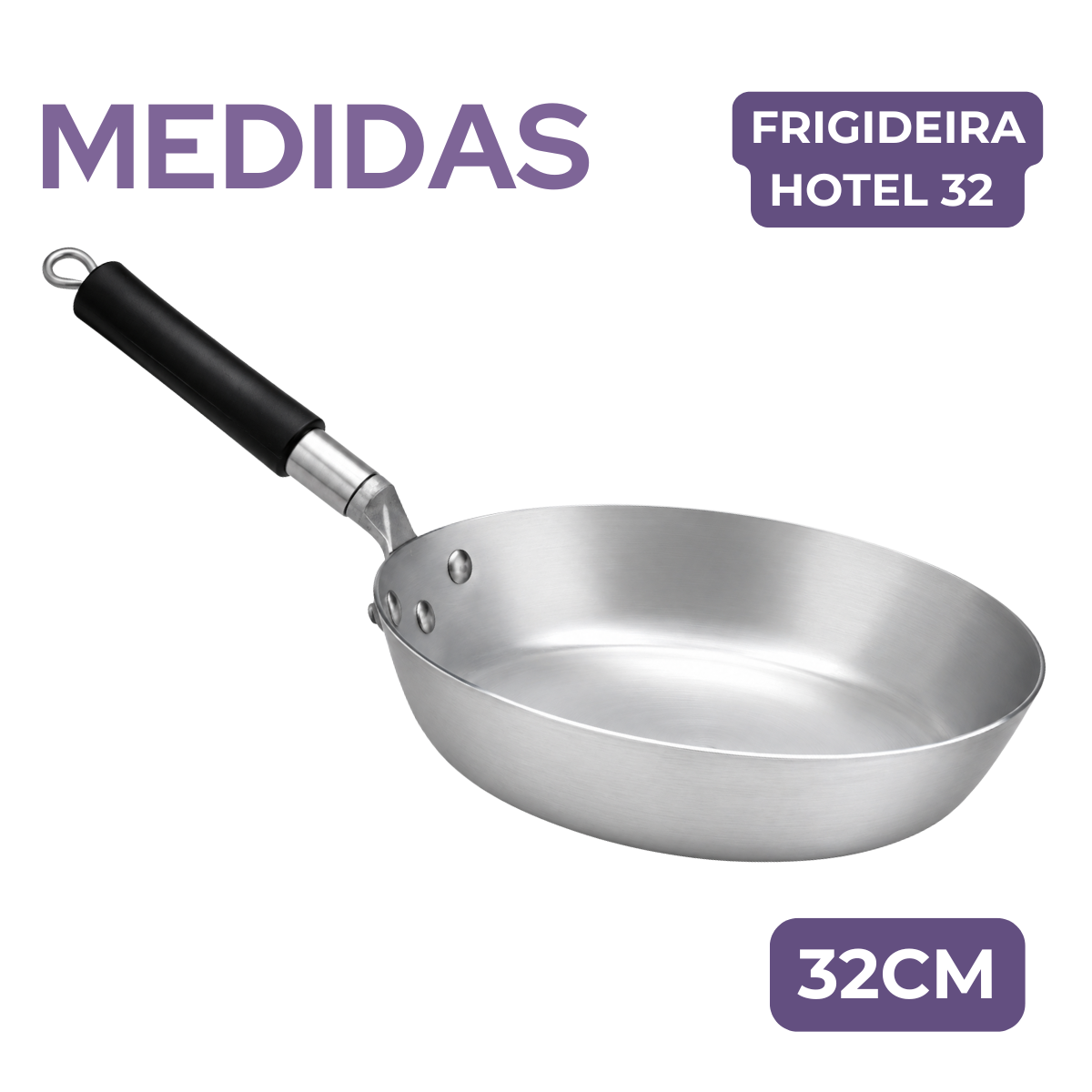 Frigideira Hotel Alumínio Cabo Baquelite N32 32cm