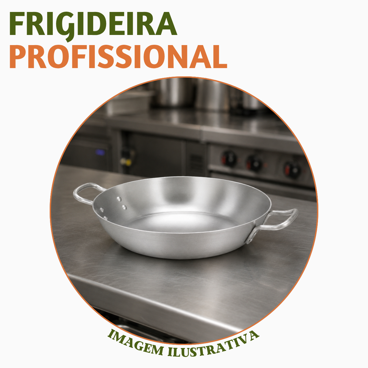 Frigideira Hotel com Asas 30cm 3,2L em Alumínio Profissional