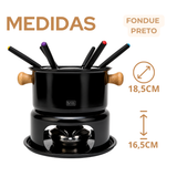 Conjunto Fondue Preto 10peças