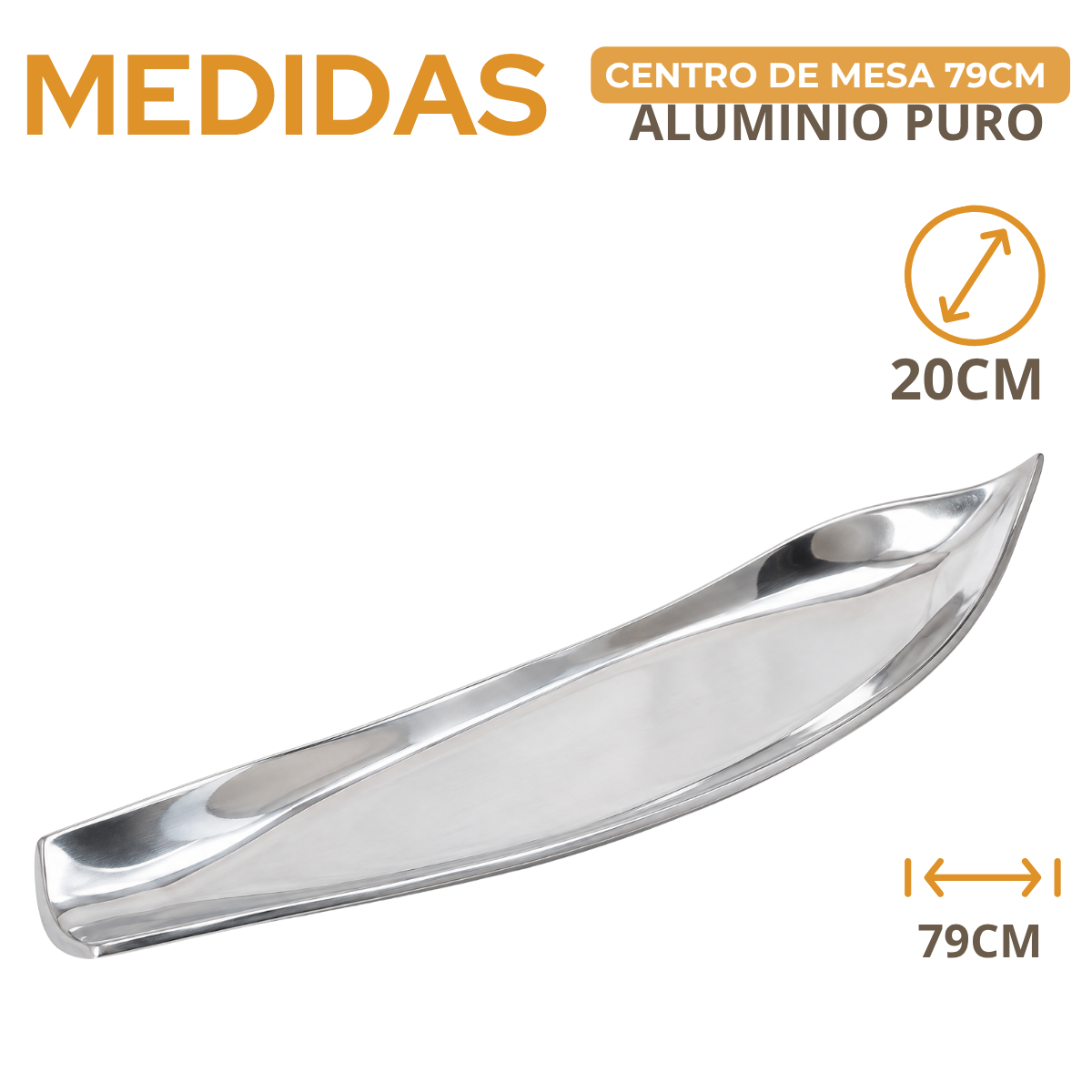 Travessa Finzetto em Alumínio Fundido para Buffet 79cm
