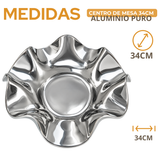 Centro de Mesa Fruteira Alumínio Polido 34cm Fregnani