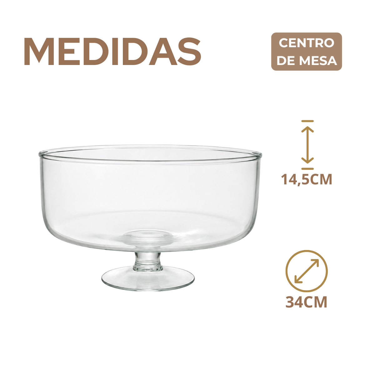 Centro de Mesa Alabama Vidro