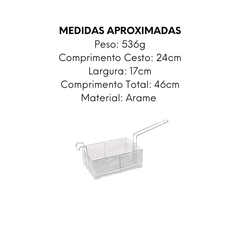 Cesto Retangular em Arame 24cm - A Gourmet