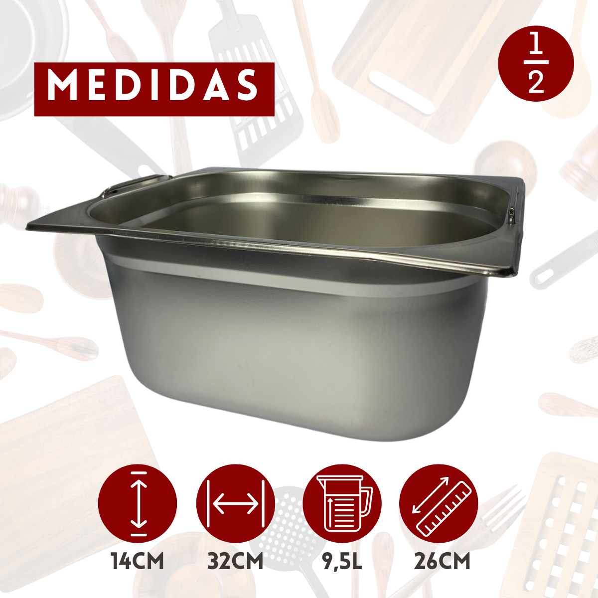 Cuba Gn 1/2 150mm Aço Inox - A Gourmet