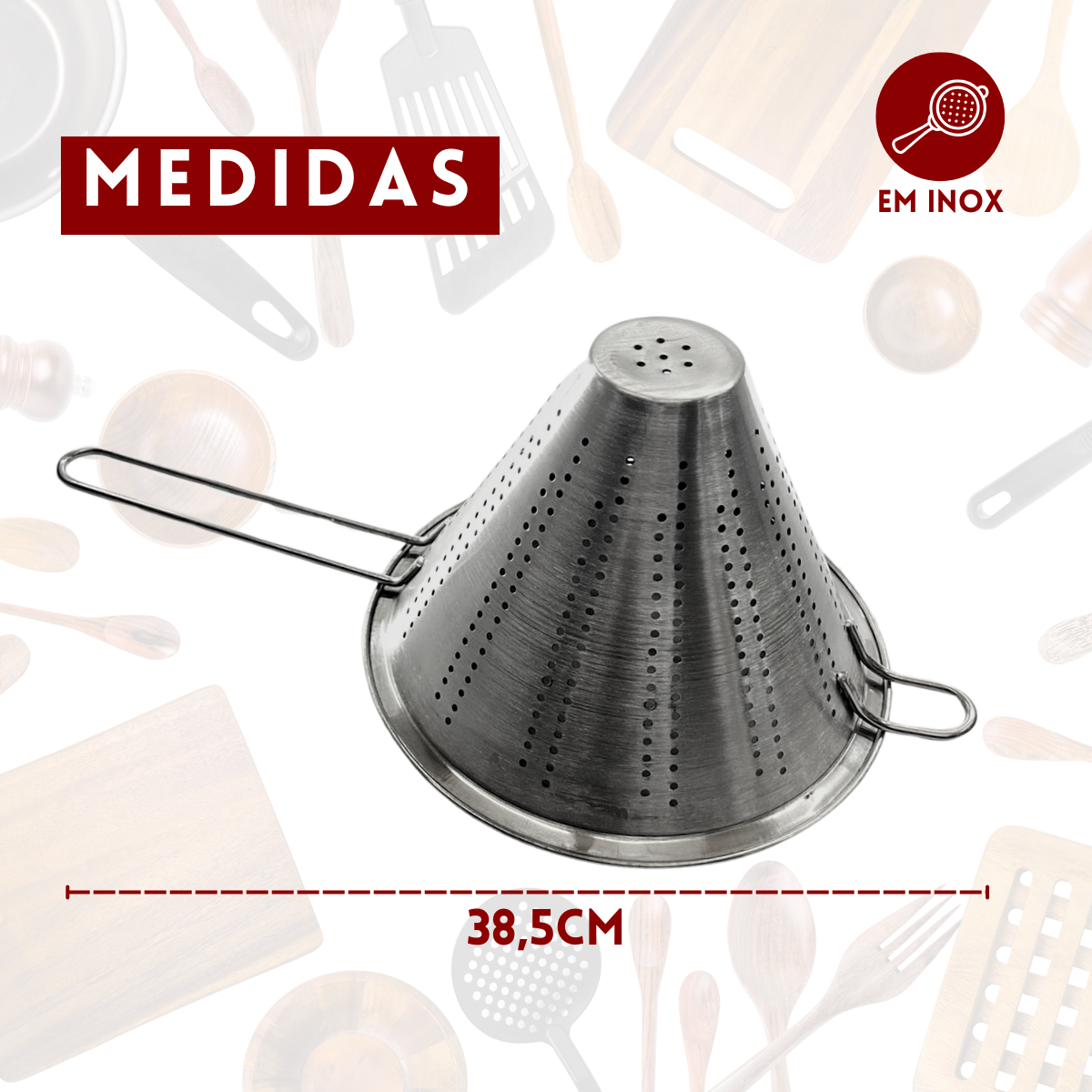 Passador Chinoy 20cm Inox - A Gourmet