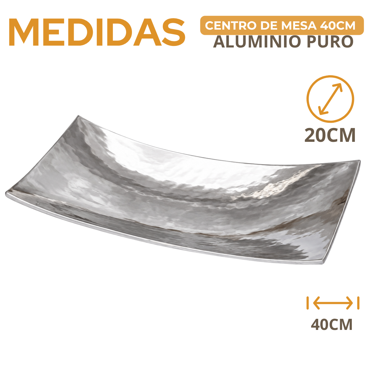 Travessa Laurence em Alumínio Fundido 40cm