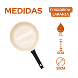Frigideira Laranja Sem Tampa 28cm