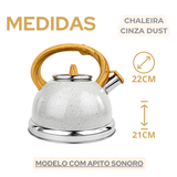 Chaleira Com Apito Cinza 3 Litros