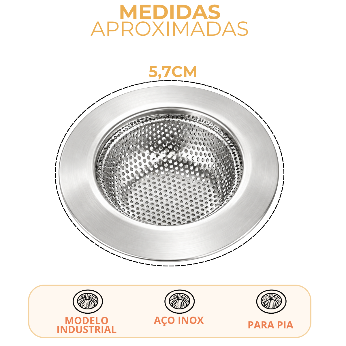 Ralinho Aço Inox 5,4cm