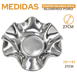 Centro de Mesa Fruteira Alumínio Polido 27cm Fregnani