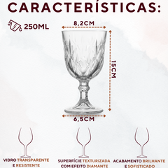 Taça vidro 230ml bulgaria