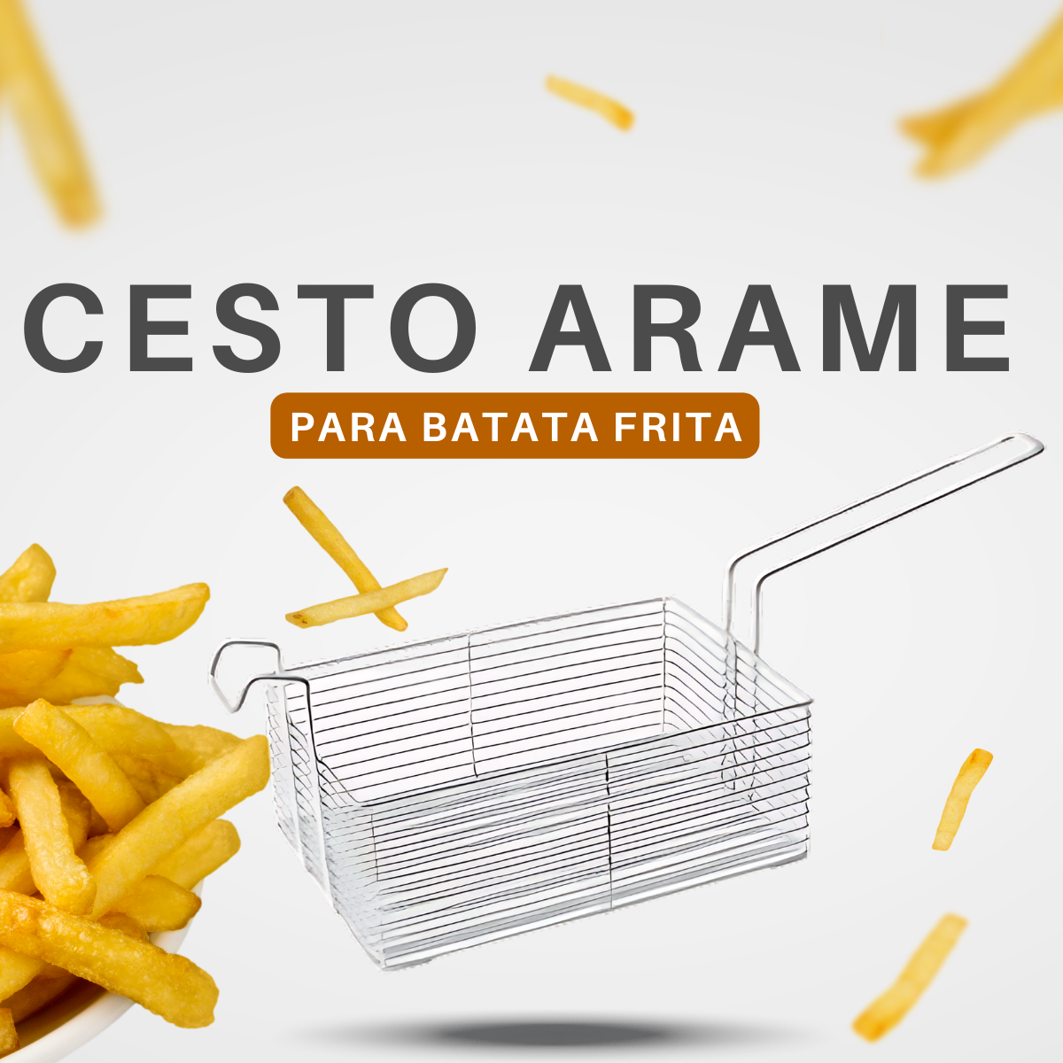 Cesto Retangular em Arame 24cm - A Gourmet