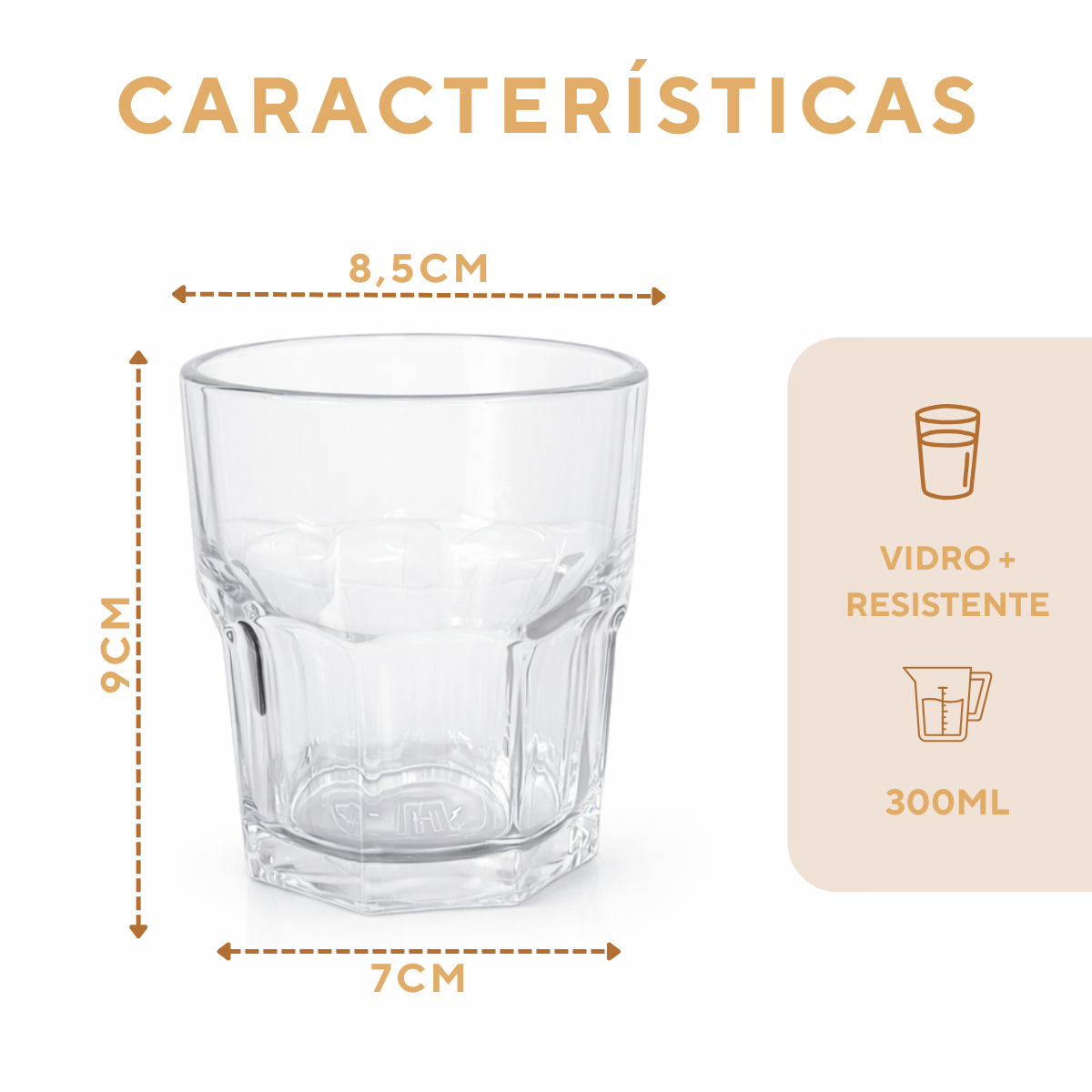 Copo de Vidro 300ml